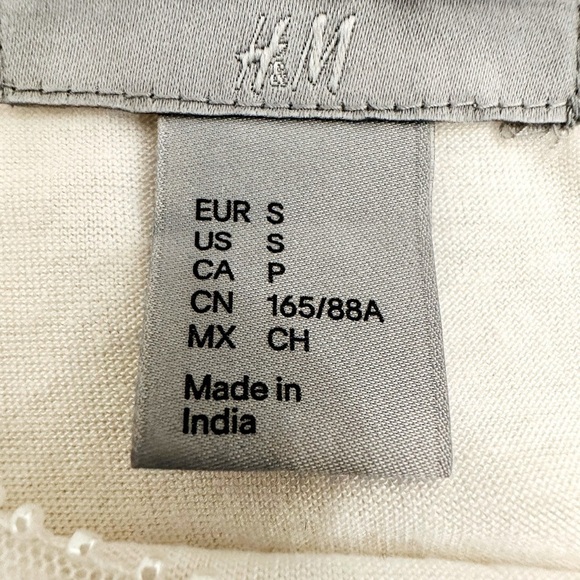 H&M White Beaded Tank,‎ Size S, MSRP $35 - Picture 4 of 5